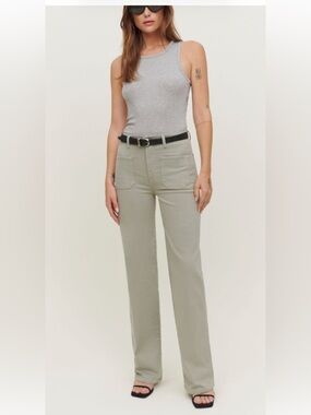 Reformation Alyssa High Rise Jeans Moss 24